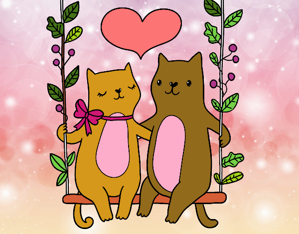 Gatitos enamorados