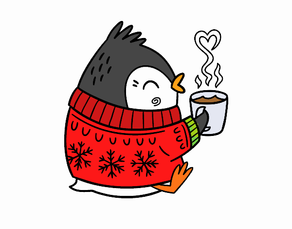 Pajarito tomando un té