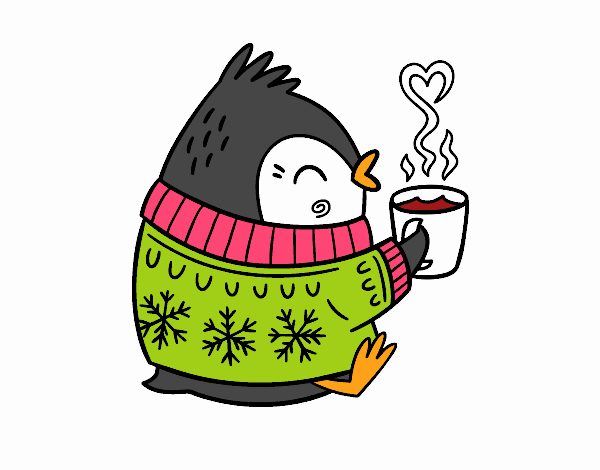 Pajarito tomando un té