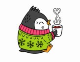 Pajarito tomando un té