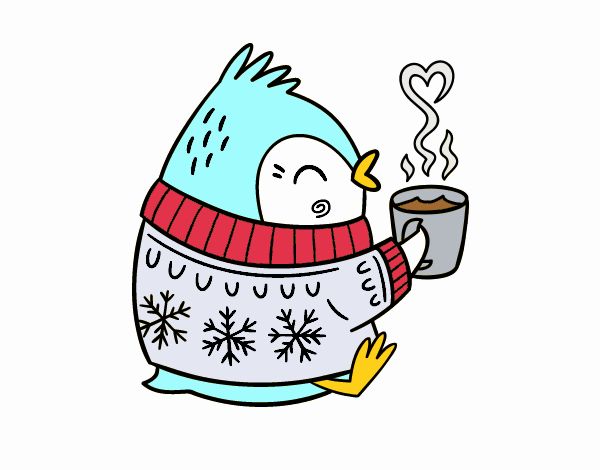 Pajarito tomando un té