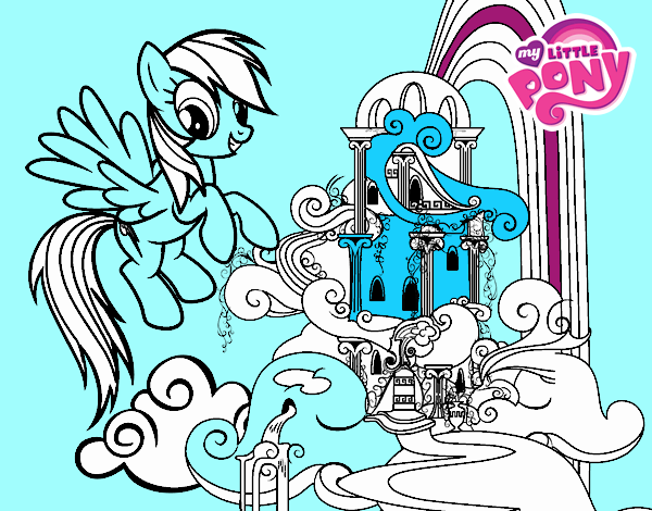 Rainbow Dash en su palacio