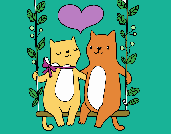 Gatitos enamorados