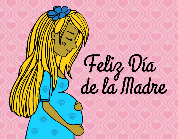 Mamá embarazada en el día de la madre