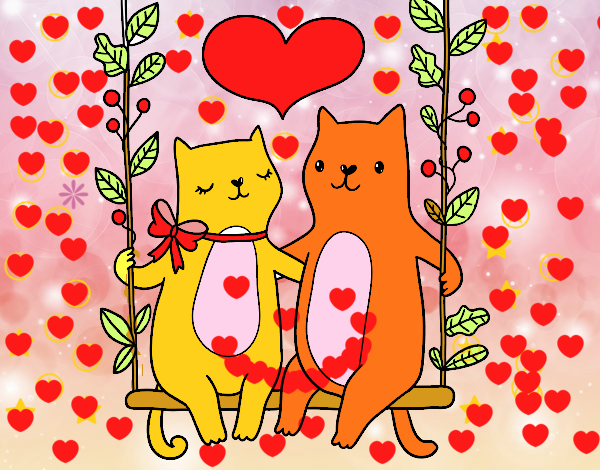 Gatitos enamorados