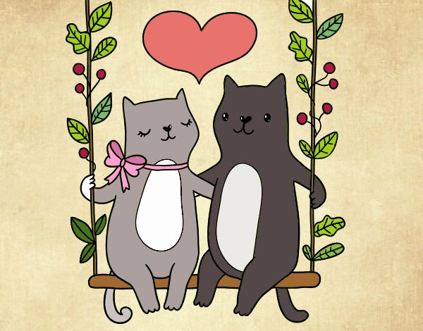 Gatitos enamorados