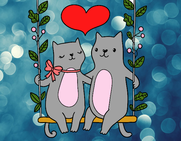 Gatitos enamorados