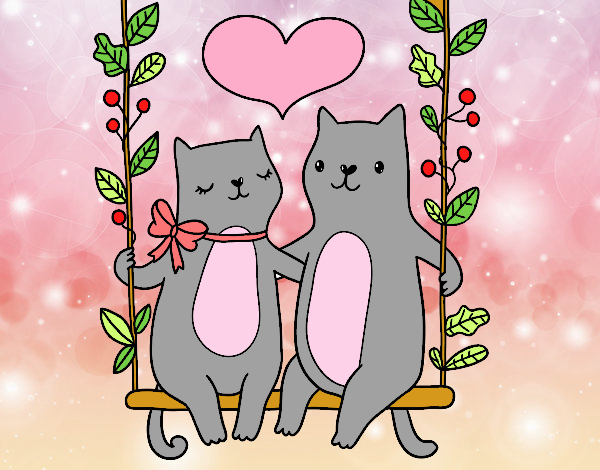 Gatitos enamorados