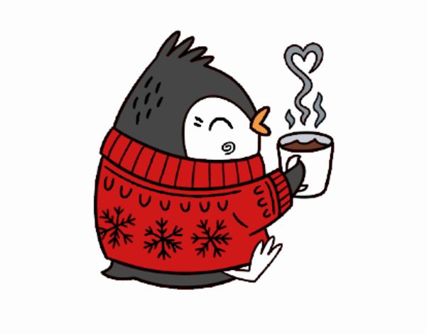 Pajarito tomando un té