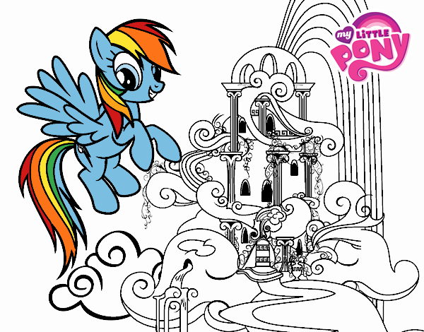 Rainbow Dash en su palacio