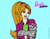 Barbie con su linda gatita