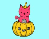 Un gatito de Halloween