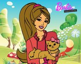 Barbie con su linda gatita