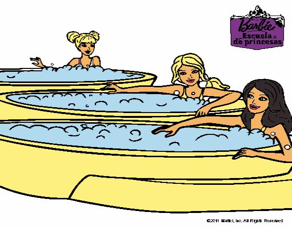 Barbie y sus amigas en el jacuzzi