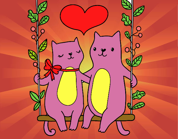 Gatitos enamorados