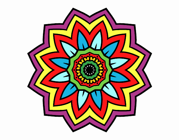 Mandala flor de girasol