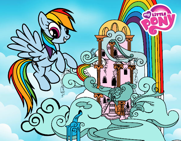 Rainbow Dash en su palacio