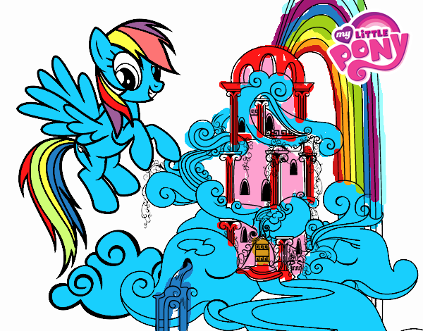 Rainbow Dash en su palacio