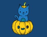 Un gatito de Halloween