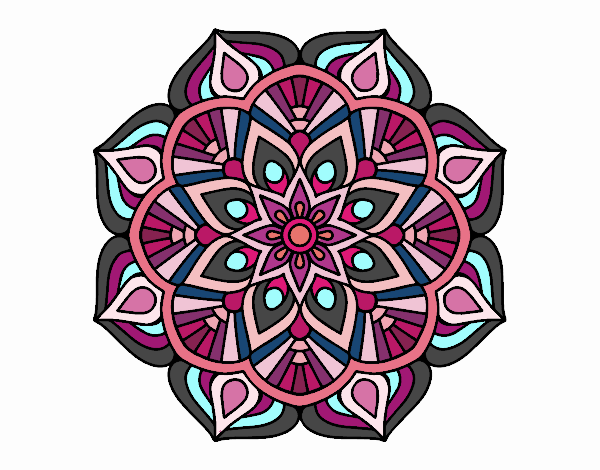 Un mandala de flor oriental