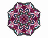 Un mandala de flor oriental