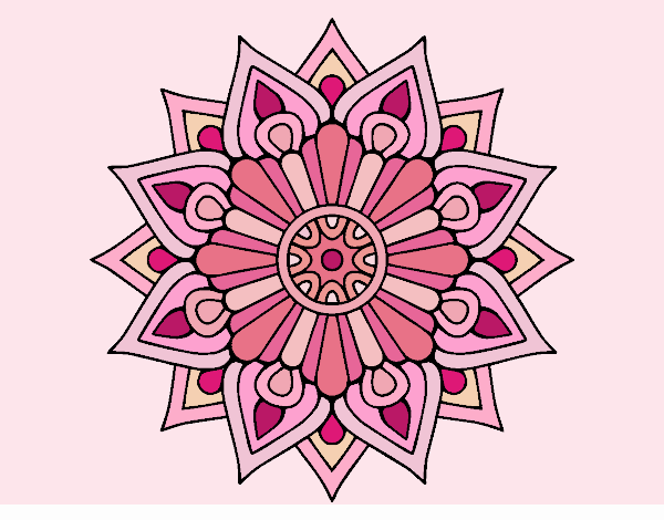 Un mandala destello floral