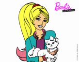 Barbie con su linda gatita