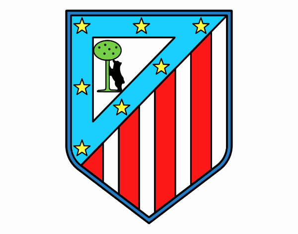 Dibujo De Escudo Del Club Atlético De Madrid Pintado Por En El Día 14 01 24 A Las 10 9218