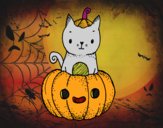 Un gatito de Halloween