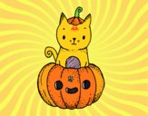 Un gatito de Halloween