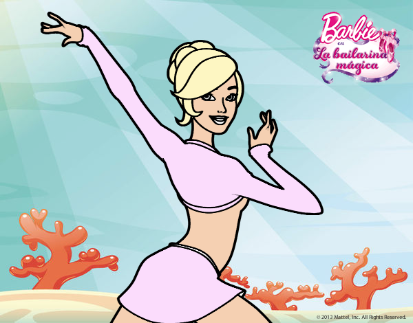 Barbie en postura de ballet