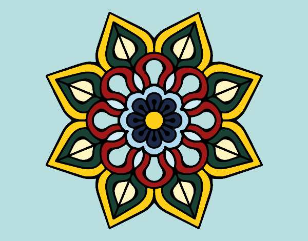 Mandala de flor sencilla