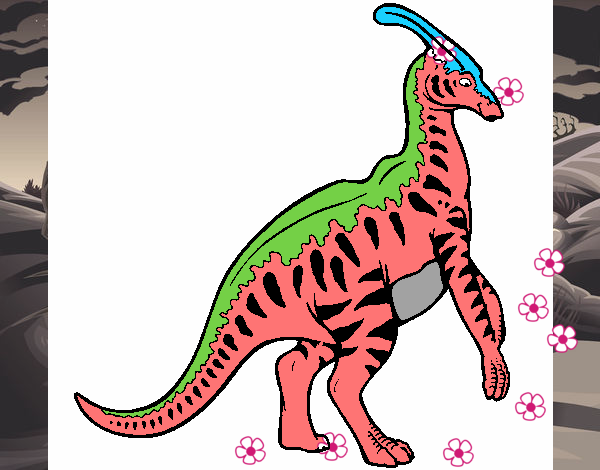 Parasaurolofus con rayas