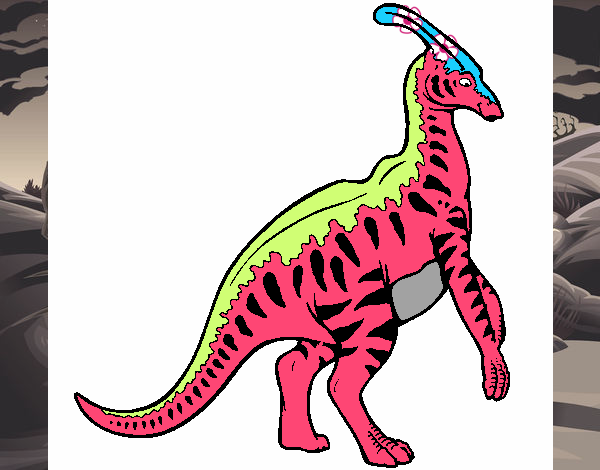 Parasaurolofus con rayas