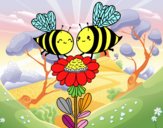 Pareja de abejas