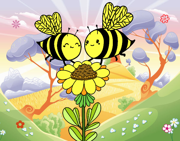 Pareja de abejas