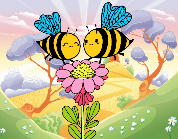 Pareja de abejas