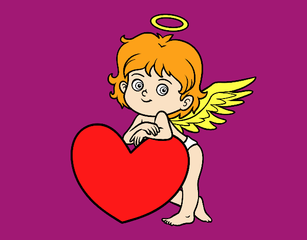 Cupido y un corazón