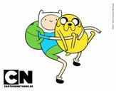 Finn y Jake abrazados