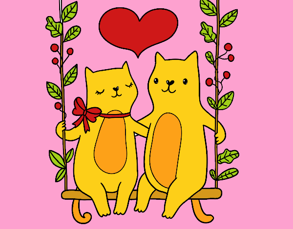 Gatitos enamorados