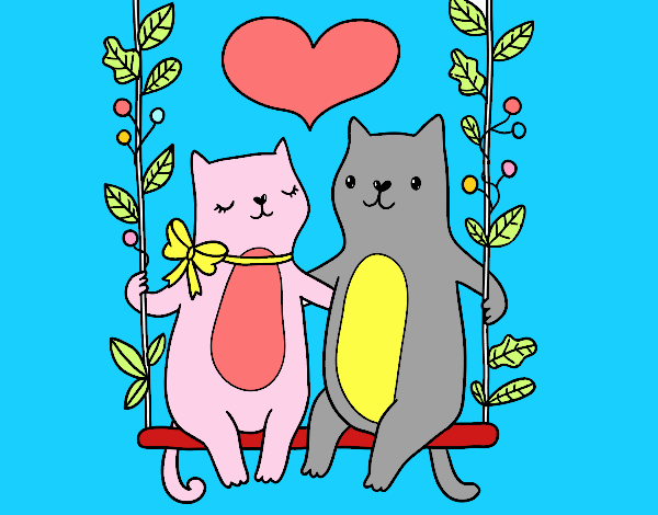 Gatitos enamorados