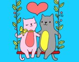 Gatitos enamorados