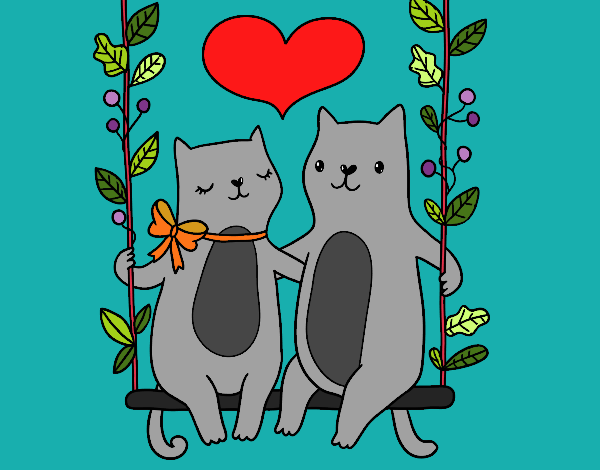 Gatitos enamorados