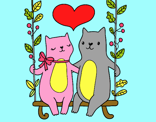 Gatitos enamorados