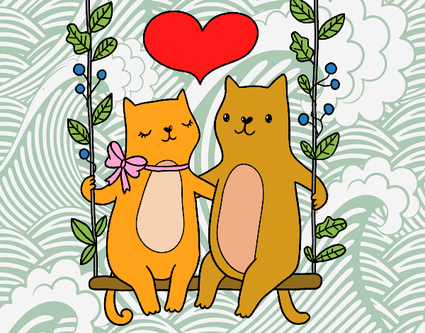 Gatitos enamorados