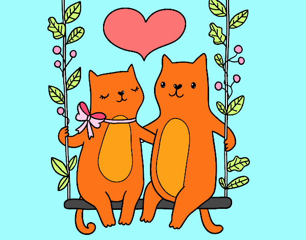 Gatitos enamorados