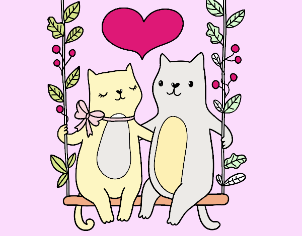 Gatitos enamorados