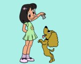 Niña con perrito