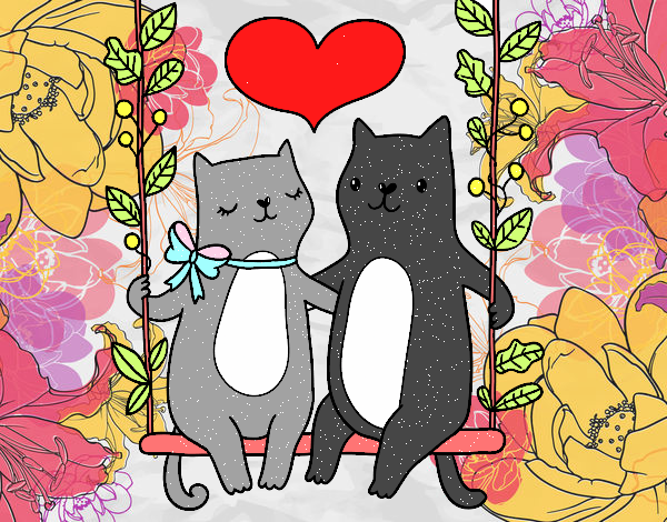 Gatitos enamorados