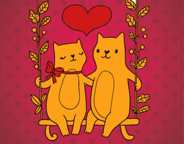 Gatitos enamorados